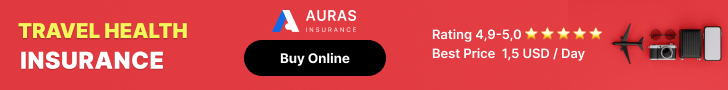 Travel health insurance advertisement banner