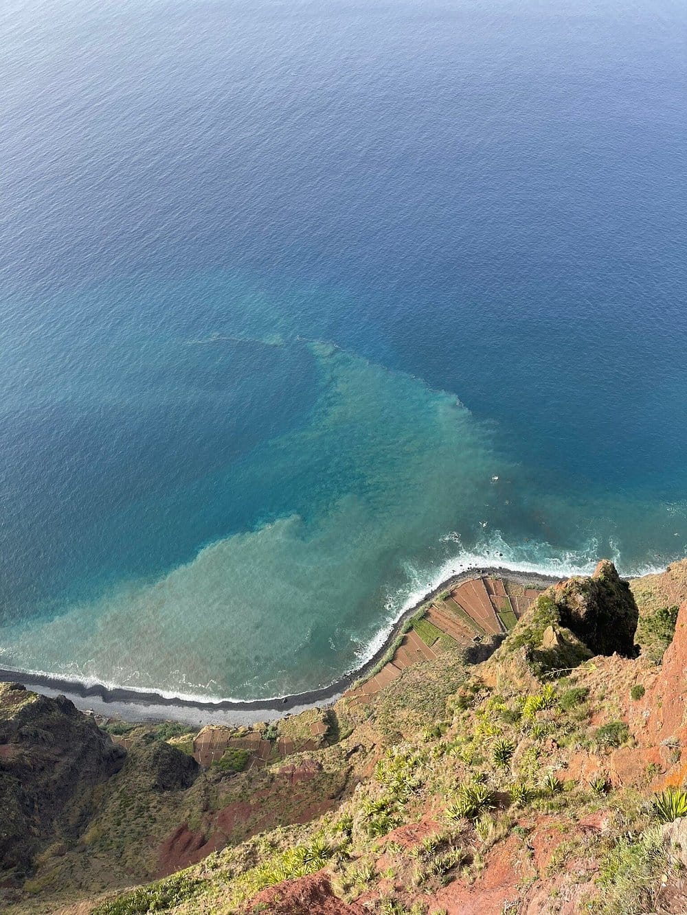 Madeira Island sea view from top of the mountain