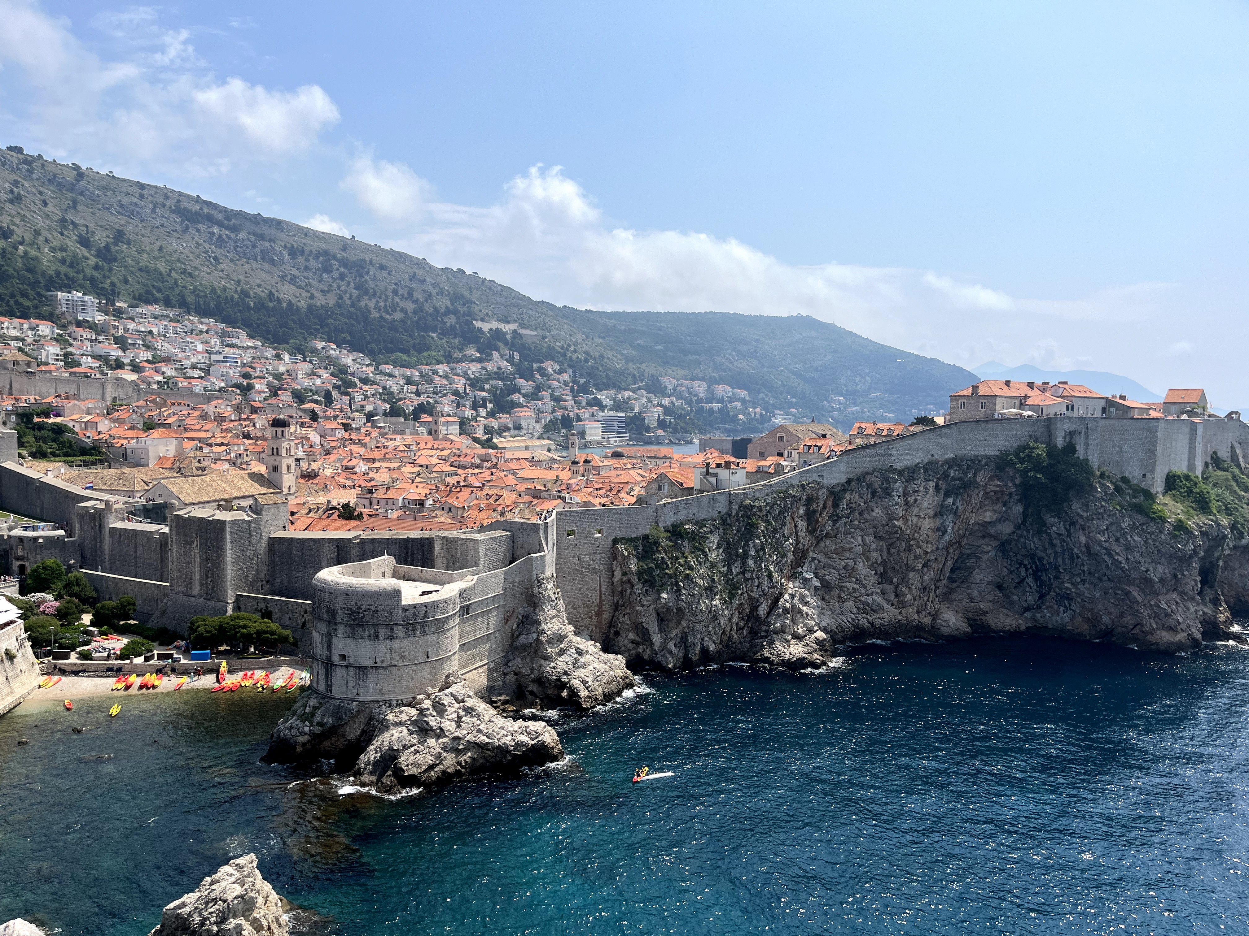 Dubrovnik city walls old town beach