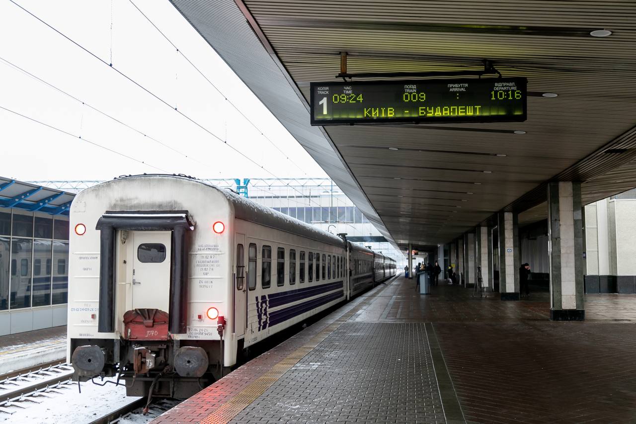Train Line from Kyiv to Budapest and Bratislava Ukrzaliznytsia