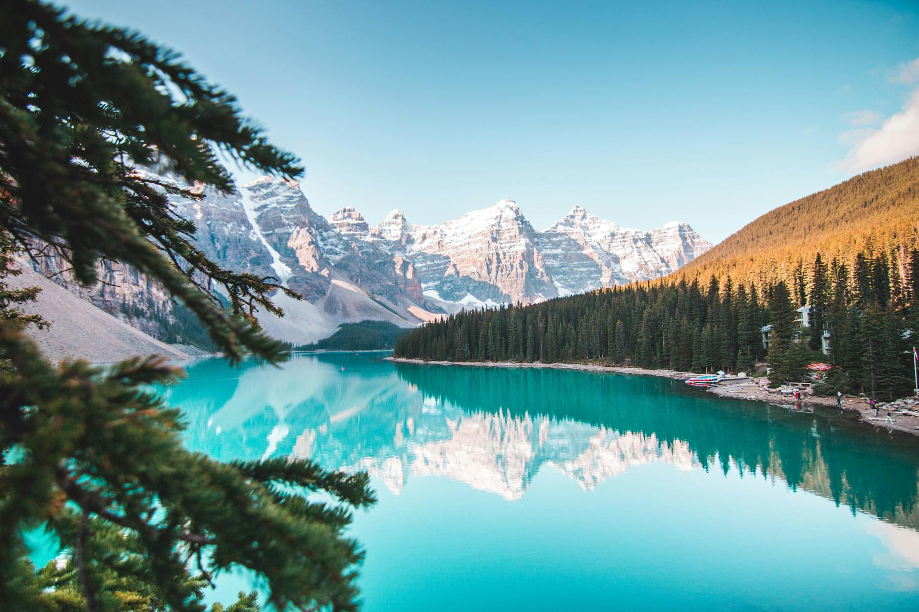 North America Destinations Mountains Snow Lake